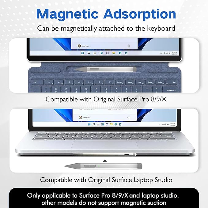 Slim Pen 2 for Microsoft Surface with 4096 Pressure Eraser &amp Right-Click Palm RejectionGraphite Nibfor Surface Pro 12/11/10/9/8/7/6/5/4/XSurface Go 4/3/2Book 3/2/1Laptop1-6Surface Studio 2
