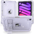 Case for iPad mini A17 Pro for iPad mini 7th/6th Generation Case 8.3 inch 2024/2021 with Pencil Holder/Stand Slim Cover for i Pad Mini 7/6 (Clear Glitter)