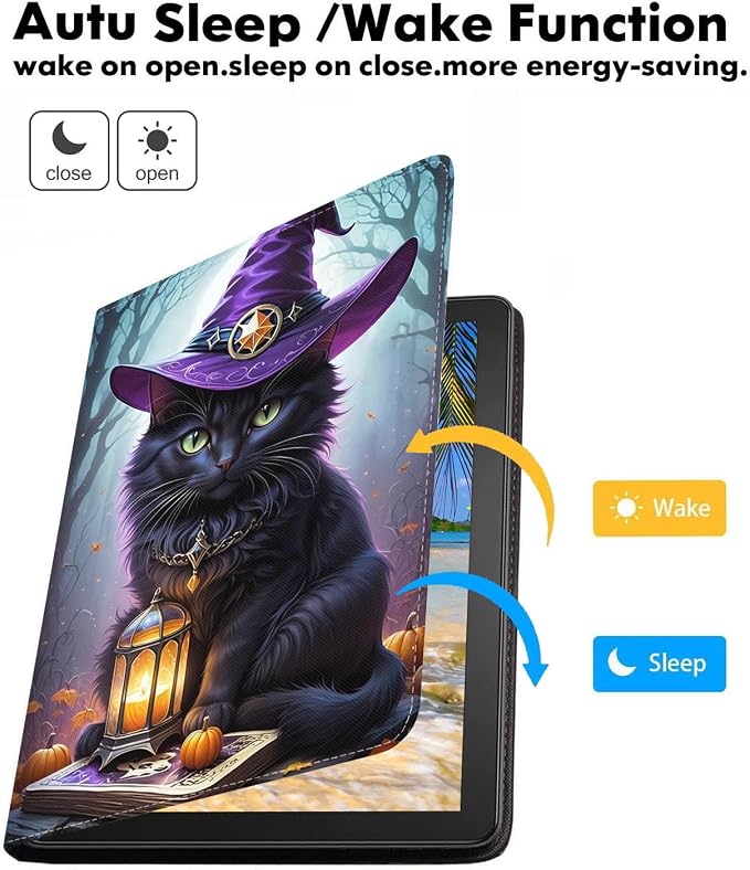 Black Cat Wearing Witch Hat