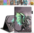 Case for All-New Kindle Fire HD 8/Fire HD 8 Plus Tablet (12th/10th Generation 2022/2020 Release) - PU Leather Stand Flip Cover with Card Slot &amp Pencil Holder Dragon