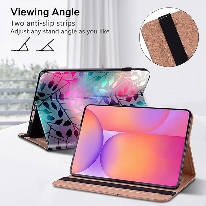 ALILANG Case for iPad Air 3 2019 10.5 (A2152/A2123/A2153)/iPad Pro 10.5 2017 (A1701/A1709)PU Leather Folio Cover with Multi-Angle Stand for iPad Air 3 Generation Tablet Case -Maple Leaf