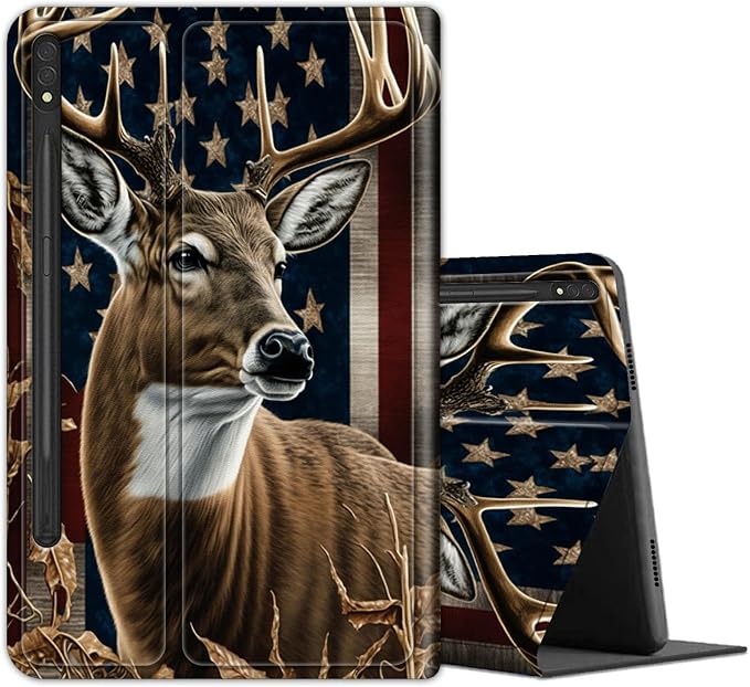 Deer with American Flag