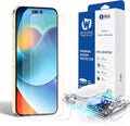 DOME GLASS Whitestone [Perfect Full Coverage] Tempered Glass Screen Protector for iPhone 14 Pro Max with UV lamp [2Pack]