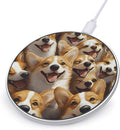 Cute Corgis Wireless Charger Anti-Slip Wireless Charging Pad Slim Charger Mat for Men Women