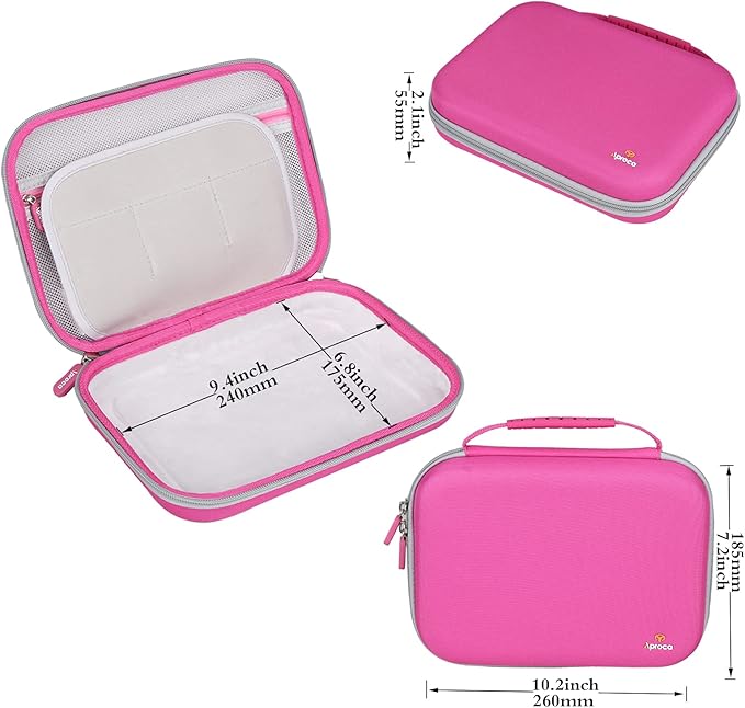 Aproca Hard Travel Storage Pink Case for Leapfrog LeapPad Ultimate/Academy Kids’ Learning Tablet
