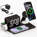 THL MagCharge 7-in-1 Magnetic Wireless Charging Station 25W Rotatable Stand Dimmable Ambient Bluetooth Clock 65W Adapter Included for iPhone 17/16/15 Apple Watch AirPods Bedside Desk Charger