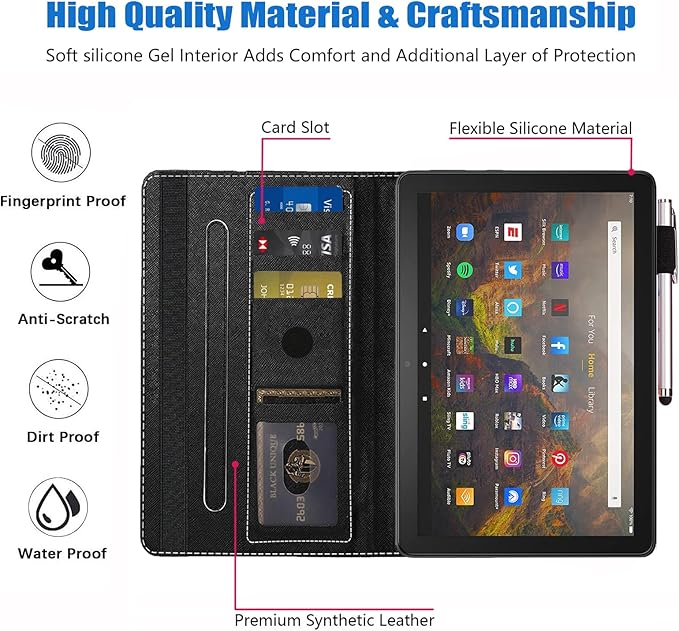 Case for All-New Amazon Fire HD 10 &amp HD 10 Plus Tablet 10.1 (13th/11th Generation 2023/2021 Release) Slim PU Leather Stand Cover with Auto Wake/Sleep Bible Verse Phil 4:13