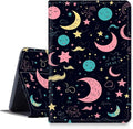 DIGTIALLL Case for Amazon Kindle Fire 7 Inch Tablet (9th/7th/5th Generation 2019/2017/2015 Release) PU Leather Smart Protective Cover with Auto Sleep/WakeStars and Moons