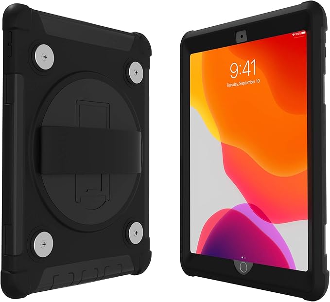 Splash-Proof iPad Case - CTA Magnetic Splash-Proof Case with Impact Shielding and Metal Mounting Plates for iPad Air2 iPad 5th &amp 6th Gen and iPad Pro 9.7 Black (PAD-MSPC9)