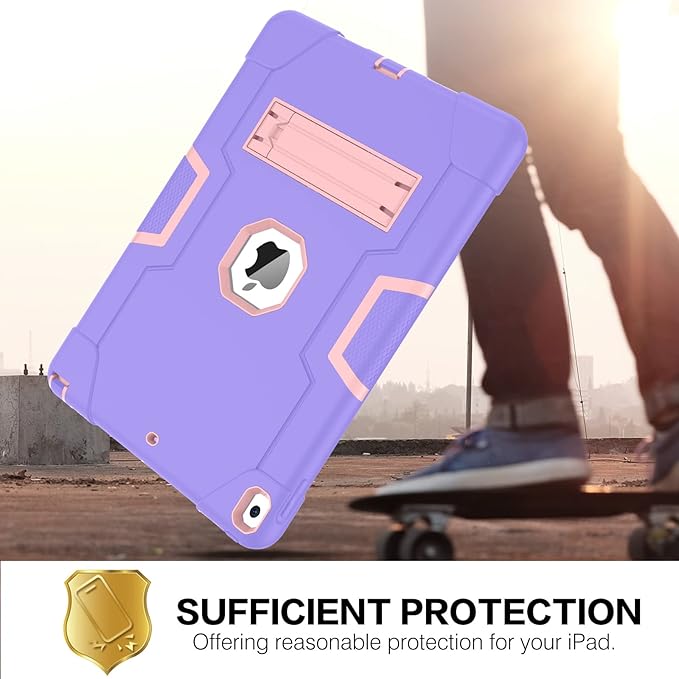 BENTOBEN for iPad Air 3rd Generation Case iPad Pro 10.5 2017 Case 3 Layers Heavy Duty Rugged Shockproof Kickstand Protective Tablet Cover for iPad Air 3 10.5 2019 /iPad Pro 10.5Purple/Rose Gold