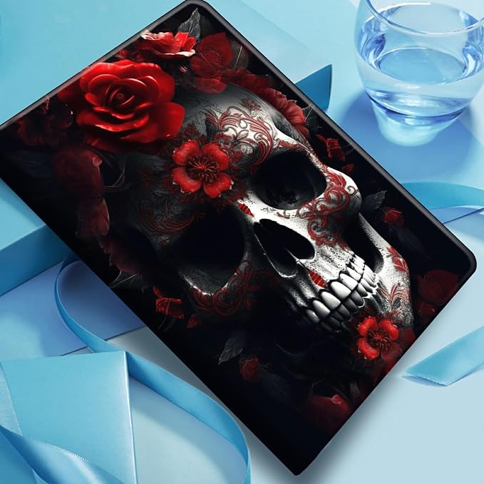 Red Flower Skull