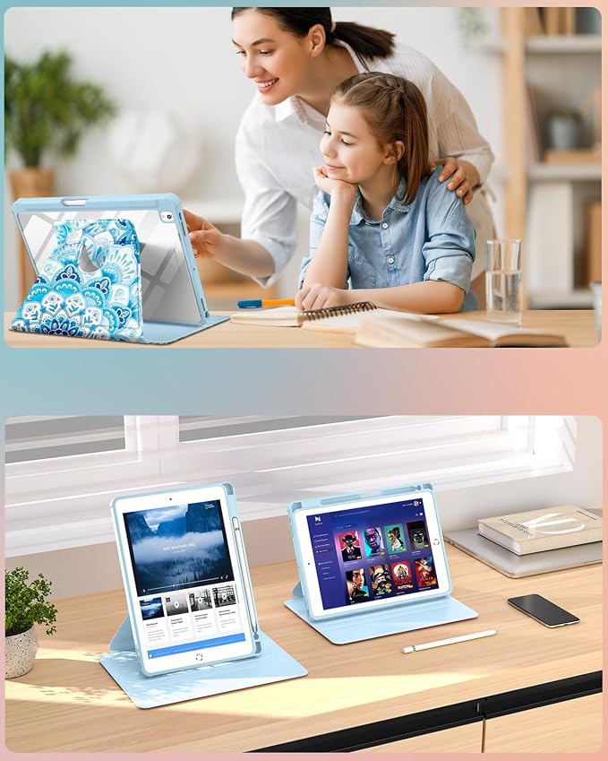 3-for iPad 789-Flower Blue