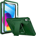 Soke Case for iPad (A16) 11th Generation 11-inch 2025 iPad 10th Generation 10.9-inch 2022 with Built-in Screen Protector and Kickstand Rugged Full Body Protective Cover - Alpine Green