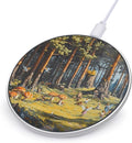 Fairies Hide Seek Forests Trees Mushrooms Phone Charger Magnetic Charging Pad Anti-Slip with USB Cable