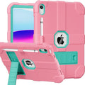 Case for iPad (A16) 11th Generation 11 Inch 2025 / iPad 10th Generation 10.9 Inch 2022 Rugged Heavy Duty Protective Cover [Built-in Pencil Holder ] for iPad 11/10 Gen (Powder)
