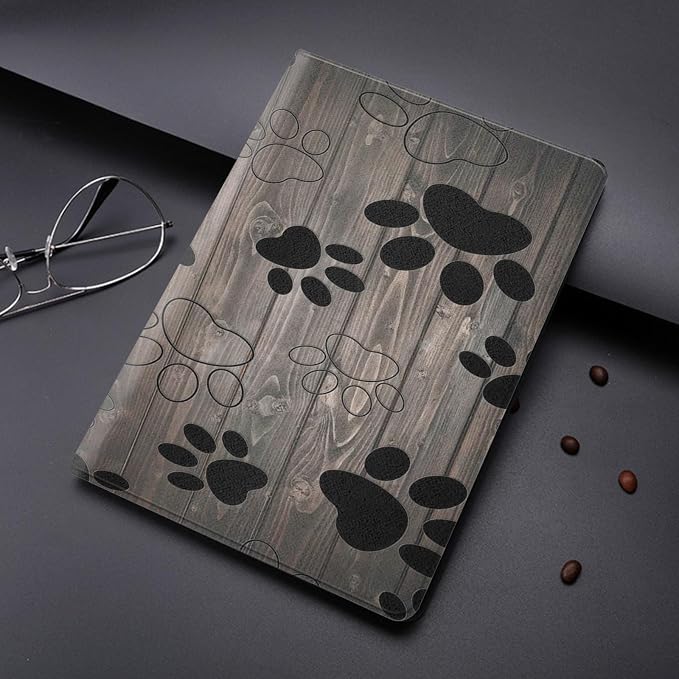 Dog Paw Print on Wood