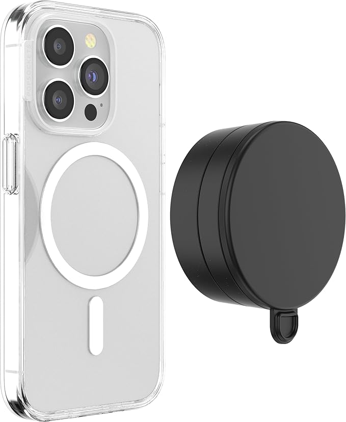 PopSockets Multi-Surface Suction Phone Mount Detachable Surface Mount Phone Stand Compatible with MagSafe® - Black