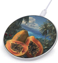 Pawpaw Vintage Papaya Ocean Seaside Fast Portable Charger 10W Funny Graphic Phone Charging Pad with USB Cable
