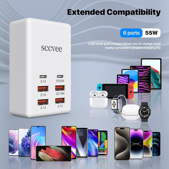 55W 6-Port