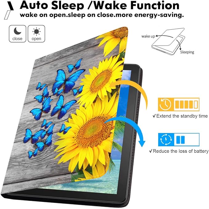 Sunflower and Blue Butterfly