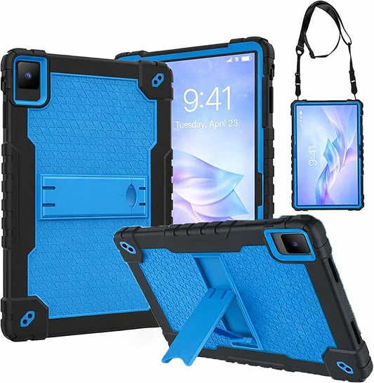 for TCL TAB 10 NXTPAPER 5G 10.4 Inch Tablet case Hybrid Shockproof Silicone Gel Protective Cover with Kickstand for TCL TAB 10 NXTPAPER 5G 10.4 Inch 2025 (9199S) (Black/Blue)