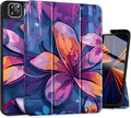 Mektron for iPad Pro M2 11-inch 4th/ 3rd/ 2nd/ 1st Gen Case 2022 2021 2020 2018 with Pencil Holder Tablet Cover with Soft TPU Back Cover for 11 inch iPad Pro Graffiti Flower