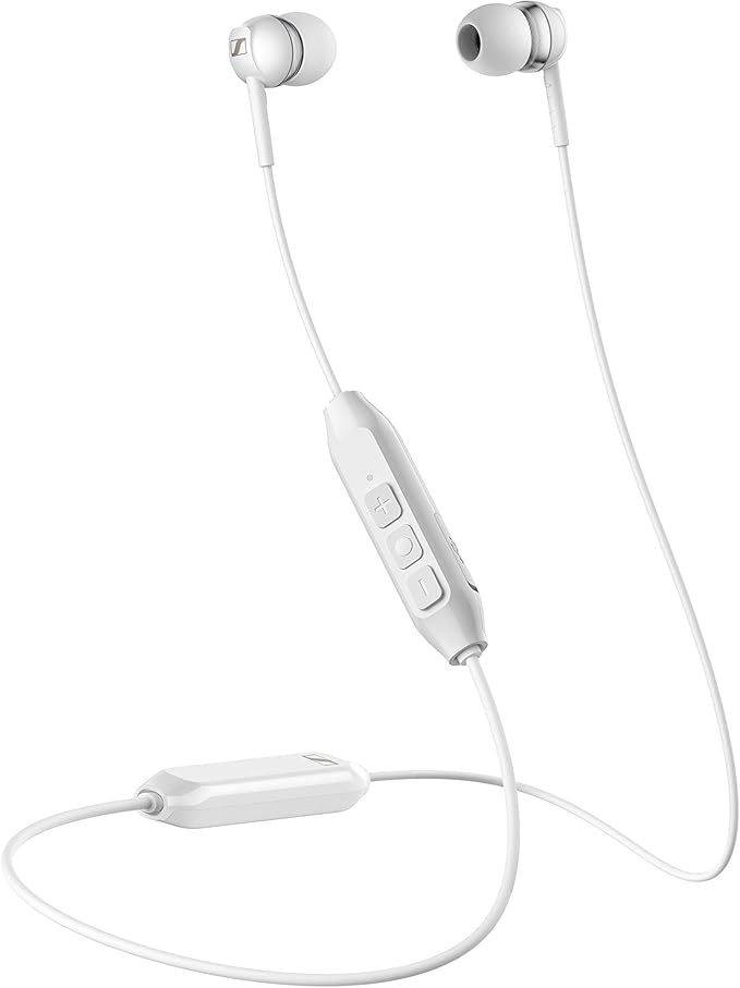 Sennheiser CX 150BT Bluetooth 5.0 Wireless Headphone - 10-hour Battery Life USB-C Fast Charging Two Device Connectivity - White (CX 150BT White)