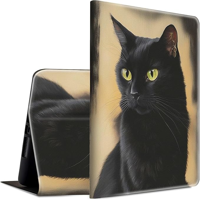Case for Kindle Paperwhite 12th Generation &amp Kindle Colorsoft Signature Edition 2024 7 inch Lightweight Smart Case PU Leather Adjustable Stand Protective Cover with Auto Wake/Sleep - Cute Black Ca