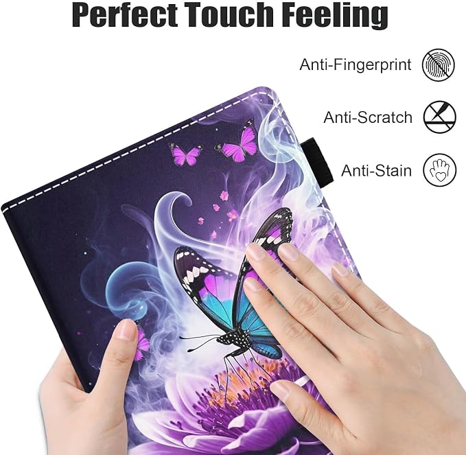 Purple Flowers and Butterfly