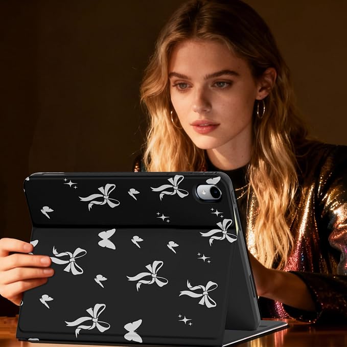 White-Black Bow Stars