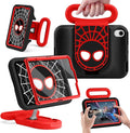 Kids Case for iPad mini 7 (A17 Pro) 2024 / iPad mini 6 2021 Child Friendly Case with Adjustable Portrait/Landscape StandHeavy Duty Cover with Screen Protector for iPad mini 7/6 8.3 inch (BlackRed)