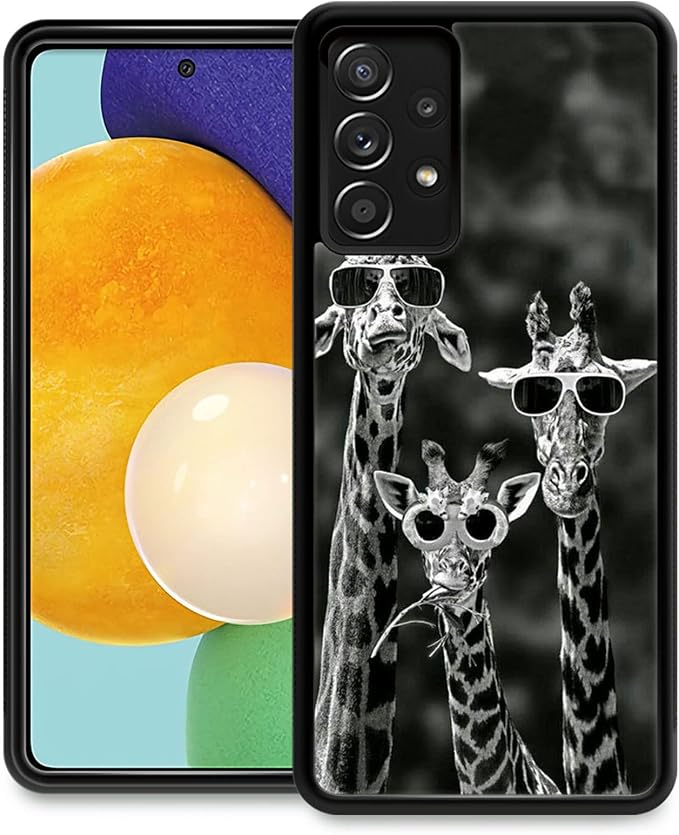 Black And White Funny Giraffe Family