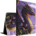 Case for Kindle Paperwhite 12th Generation &amp Kindle Colorsoft Signature Edition 2024 7 inch Lightweight Smart Case PU Leather Adjustable Stand Protective Cover with Auto Wake/Sleep - Purple Dragon