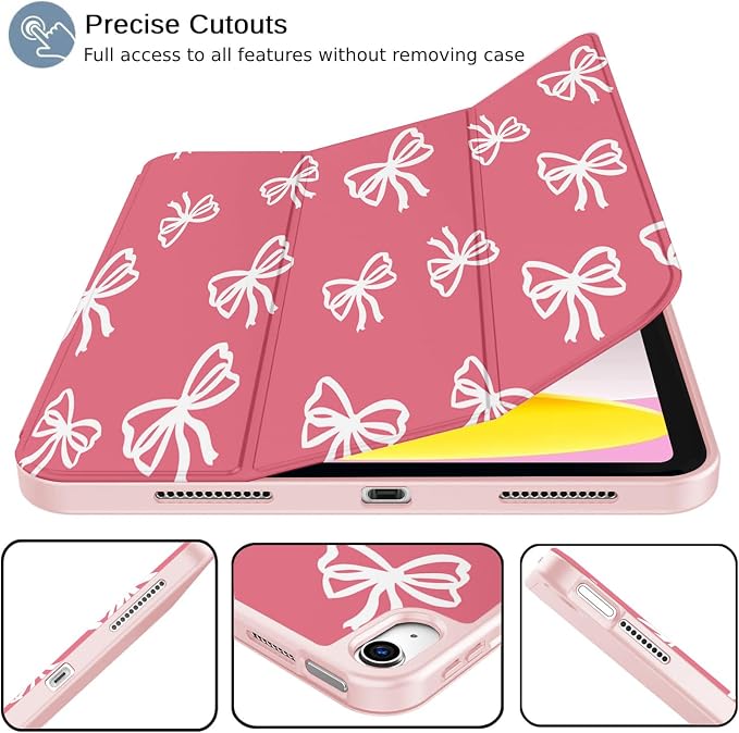 Pink - White Bow