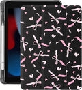 Idocolors Case for iPad 11 inch (A16 Chip) 2025 Generation 11th / iPad 10.9 inch 2022 10th Gen Built-in Pencil Holder with Soft TPU Shockproof Back Shell Auto Wake/Sleep Pink Bow-Black