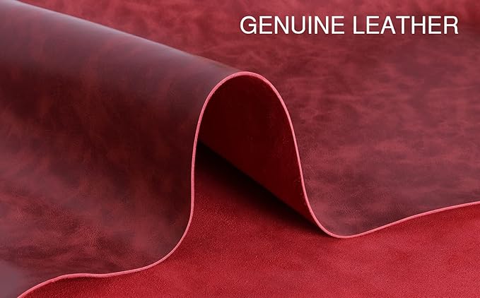 for Ipad (A16) 11th Gen 11 inch 2025 and Ipad 10th Generation 10.9 inch Case 2022 Genuine Leather Cover Protective ShellAuto Wake/Sleep.Red