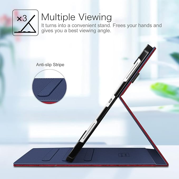 Fintie Folio Case for iPad Pro 12.9 6th Generation 2022 Multi-Angle Smart Stand Cover w/Pencil Holder &amp Pocket Also Fit iPad Pro 12.9 2021 5th &amp 2020 4th &amp 2018 3rd Gen US Flag