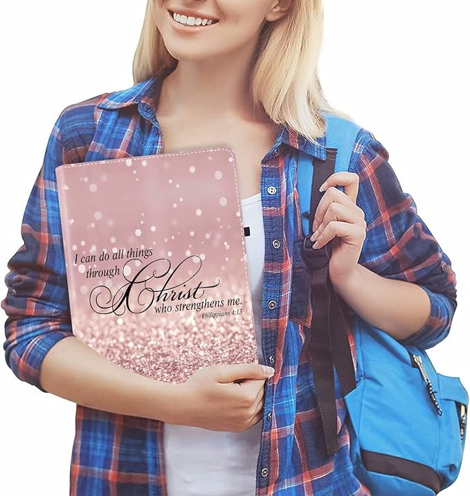 Bible Verse Pink Glitter Phil 4-13