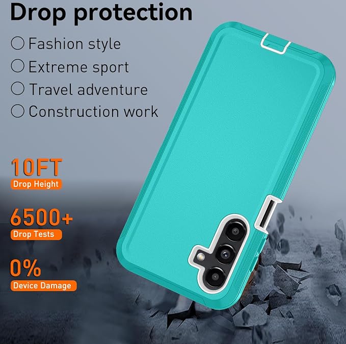 with Belt Clip-Teal/White
