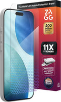 ZAGG XTR5 Screen Protector for iPhone 17 - Glass Blue Light Protection 11X Stronger Eyesafe CPF60 Tech Anti-reflective Tech Vibrant Color &amp Touch Sensitive Tempered Glass Easy To Install
