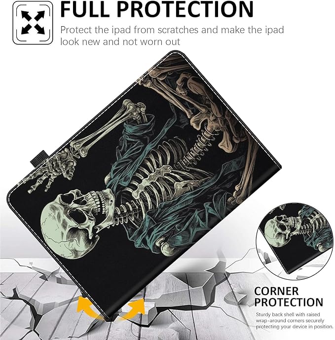 Case for Amazon Fire Max 11 Tablet (13th Generation 2023 Release) Multi-Angle Smart Stand Cover Auto Sleep/Wake for Fire 11 Max TabletFunny Skull Skeleton