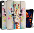 MEEgoodo for M4/M3/M2 iPad Air 11 inch Case 2026 2025 2024Case for iPad Air 5th Generation/iPad Air 4th Gen 10.9 inch 2022 2020 Tablet Cover with Soft TPU Back Shell Giraffe