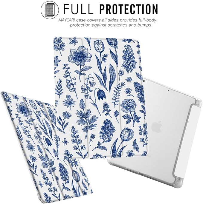 Retro Blue Flowers