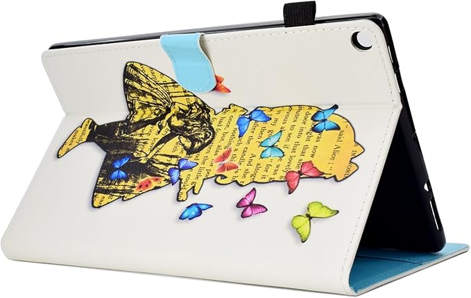 All-New Fire HD 10 Case Slim Folio Stand Magnetic Smart Cover with Card Slots &amp Pen Holder Compatible with 10.1 Fire HD 10 Tablet 5th/7th/9th Generation Auto Wake/Sleep Butterfly Girl