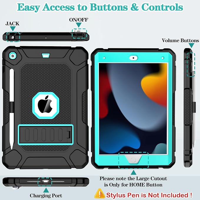 Black and Turquoise