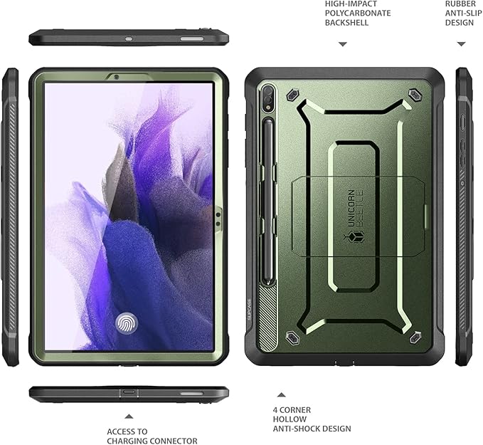 SUPCASE for Samsung Galaxy Tab S7 FE 12.4 inch Case with Stand (Unicorn Beetle Pro) [Built-in Screen Protector &amp SPen Holder] Full-Body Heavy Duty Rugged Tablet Cover for Galaxy Tab S7 FE Guldan