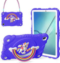 XZC Case for Samsung Galaxy Tab A8 10.5 inch (SM-X205N/X200N/X207) 2021/2022 Unicorn Heavy Duty Shockproof Protective Cover with Adjustable Shoulder Strap (Purple)