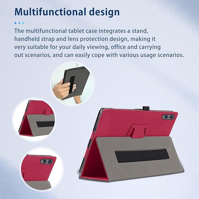Case for TECLAST T65 Tablet 13.4inchNOUKAJU Tablet Protection CoverFolding Stand with Pencil Holder and Wrist StrapDrop-ResistantProtection Case for TECLAST T65(Red)