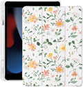 Cute Leaves Floral Flower for iPad Pro 13 Inch Case (M5/M4) 2025/2024 with Pencil Holder Auto Sleep/Wake Leather Soft TPU Back Cover