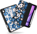 MecBevia Case for iPad Air 11-inch M4 2026 / M3 2025 / M2 2024 Slim Protective Cover with Built-in Pencil Holder Auto Wake/Sleep Summer Meadow